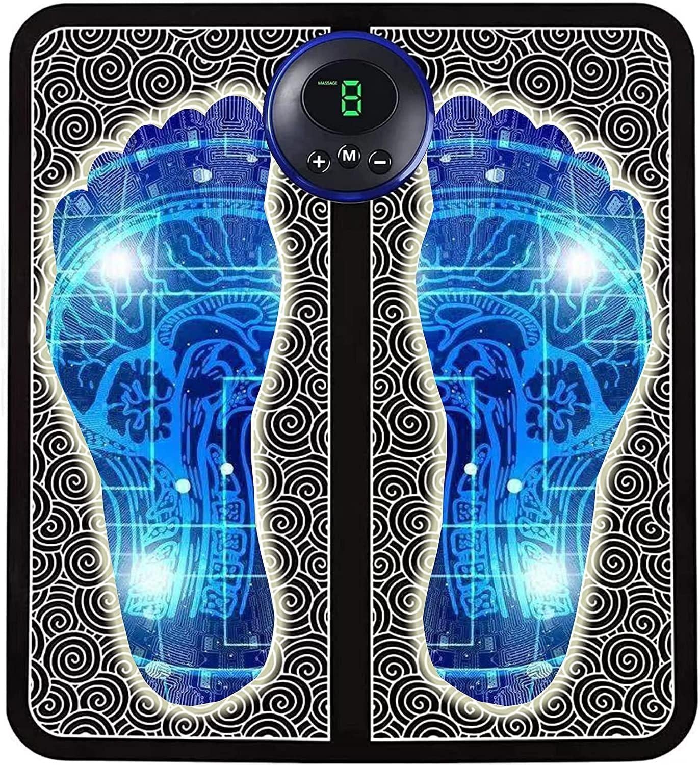 Vibrating Bubble Electric Ems Foot Massager Pad Rechargeable