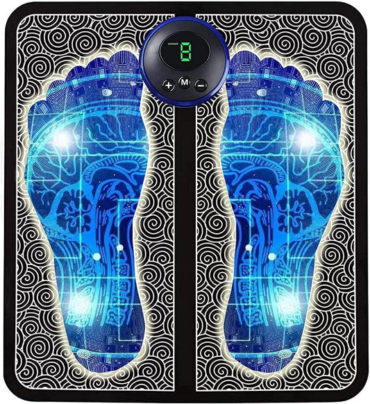 Vibrating Bubble Electric Ems Foot Massager Pad Rechargeable
