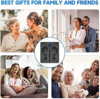 Vibrating Bubble Electric Ems Foot Massager Pad Rechargeable
